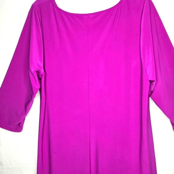 MSK Women Sheath Style Dress. Fuschia 2X - Picture 10 of 11